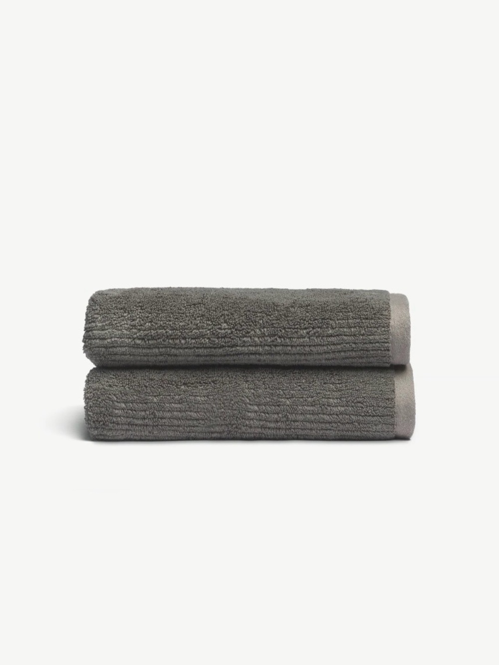 Cozy Earth Plush Hand Towels in Charcoal 2 each 1091